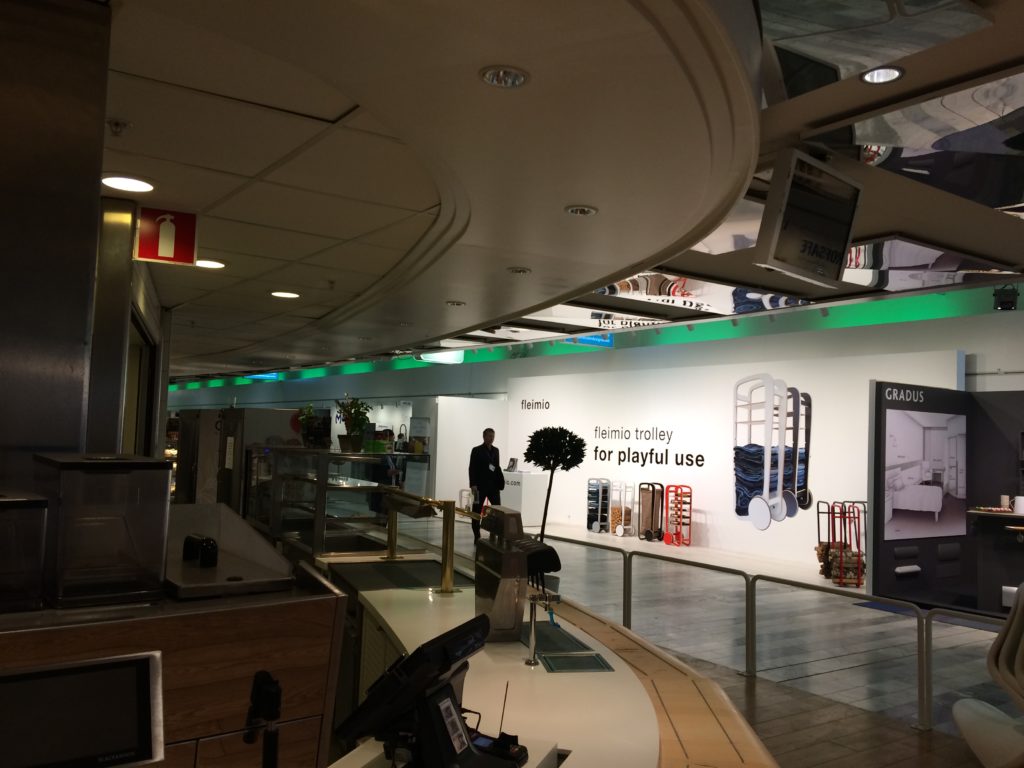 fleimio stand behind the caffe cafeteria at Stockholm fair 2018