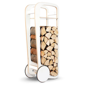 fleimio design original trolley - white - with firewood